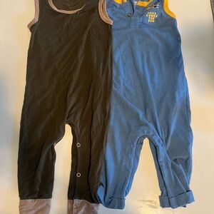 Blue and Black Baby Rompers